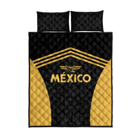 Football 2025 Mexico Quilt Bed Set Special Gold Edition