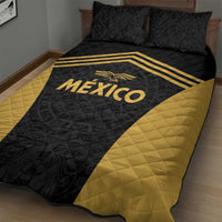 Football 2025 Mexico Quilt Bed Set Special Gold Edition