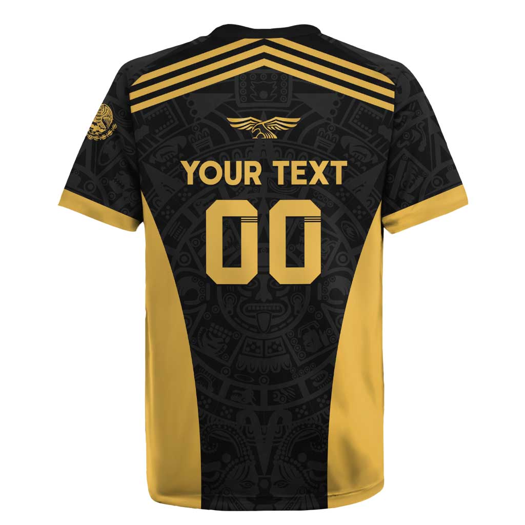 Custom Football 2025 Mexico Rugby Jersey Special Gold Edition