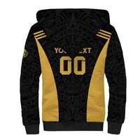 Custom Football 2025 Mexico Sherpa Hoodie Special Gold Edition