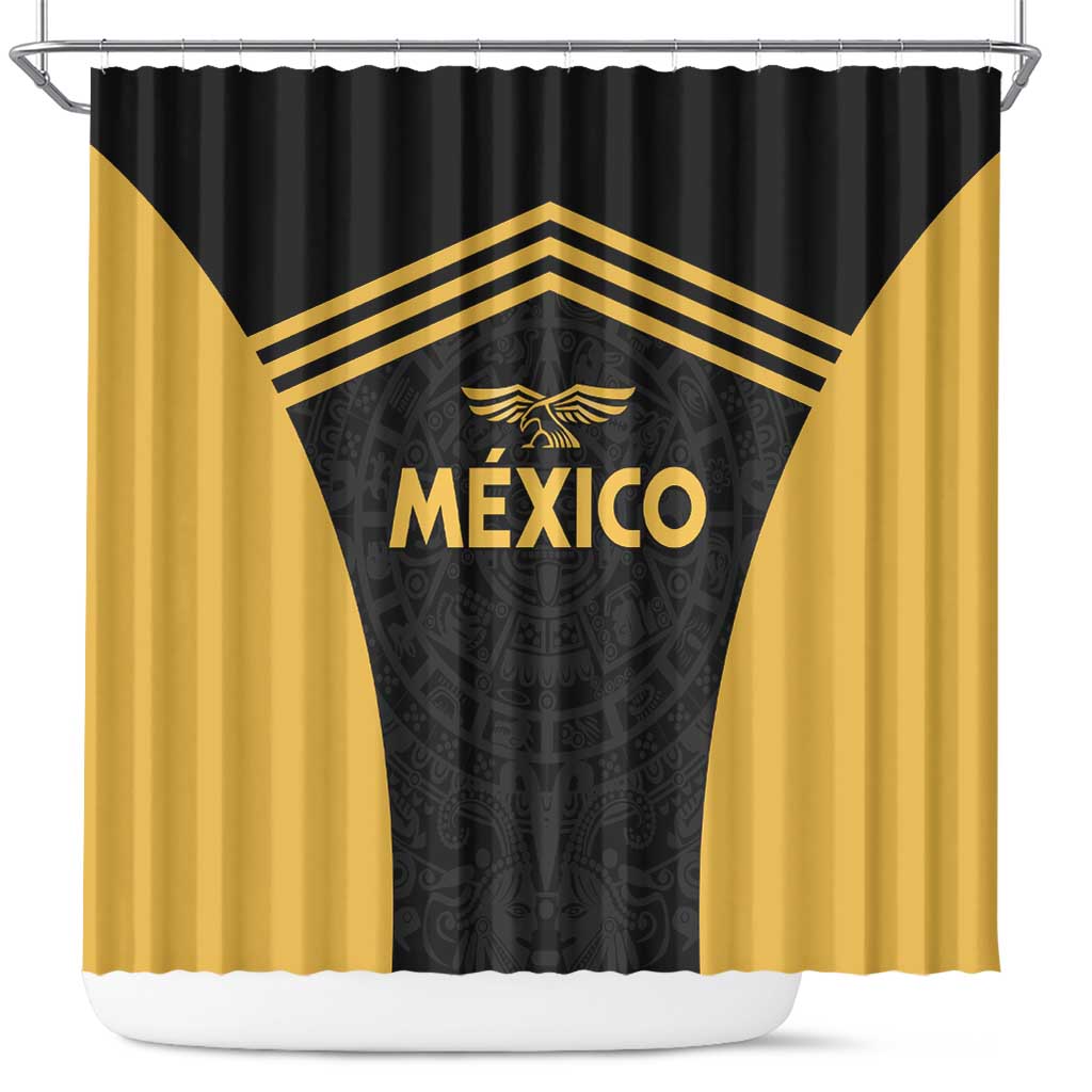 Football 2025 Mexico Shower Curtain Special Gold Edition
