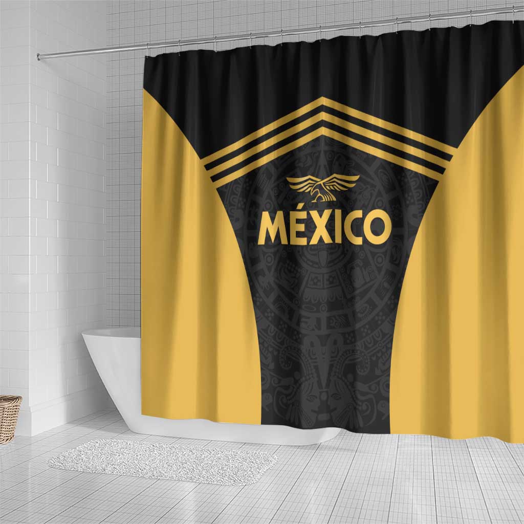 Football 2025 Mexico Shower Curtain Special Gold Edition