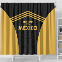 Football 2025 Mexico Shower Curtain Special Gold Edition