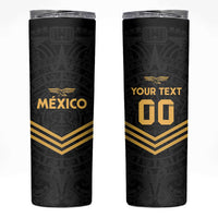 Custom Football 2025 Mexico Skinny Tumbler Special Gold Edition