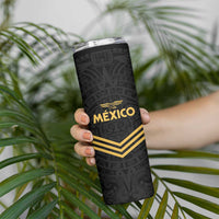 Custom Football 2025 Mexico Skinny Tumbler Special Gold Edition