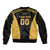 Custom Football 2025 Mexico Sleeve Zip Bomber Jacket Special Gold Edition