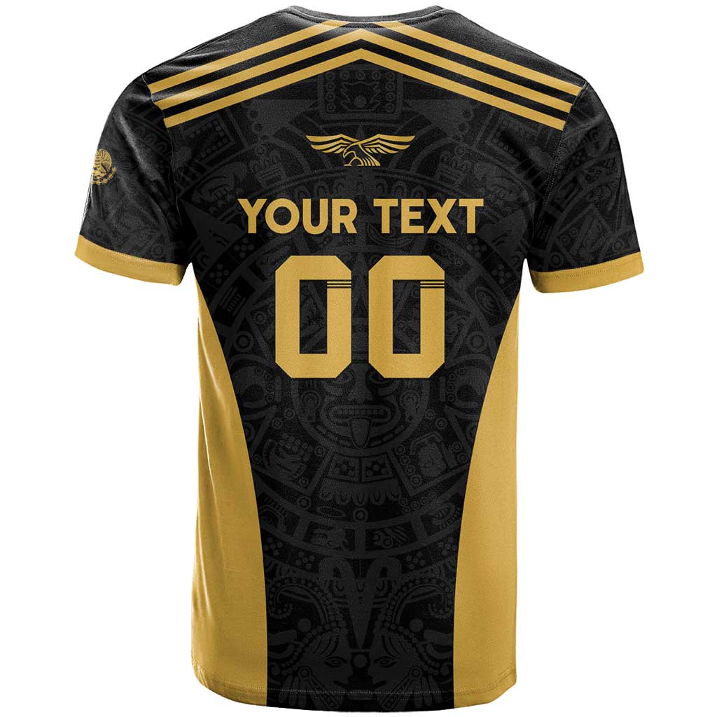 Custom Football 2025 Mexico T Shirt Special Gold Edition