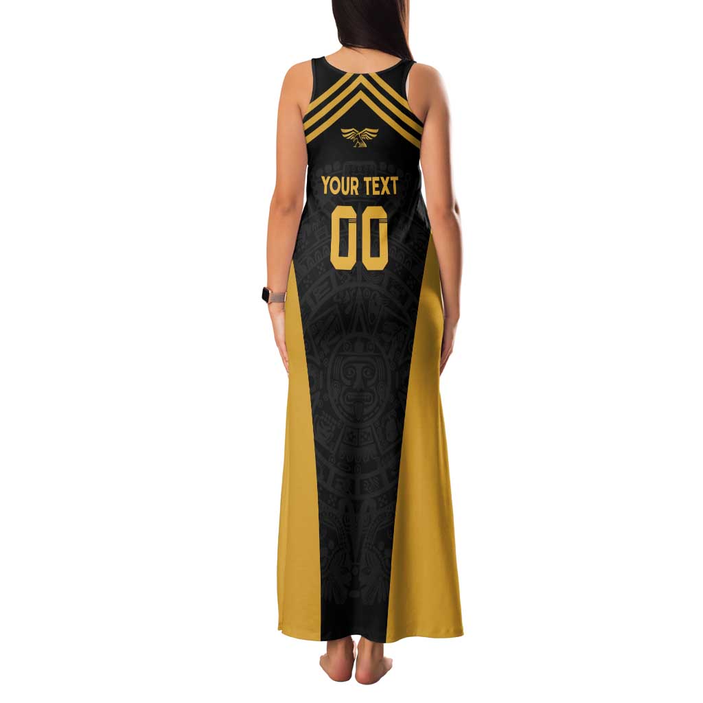 Custom Football 2025 Mexico Tank Maxi Dress Special Gold Edition