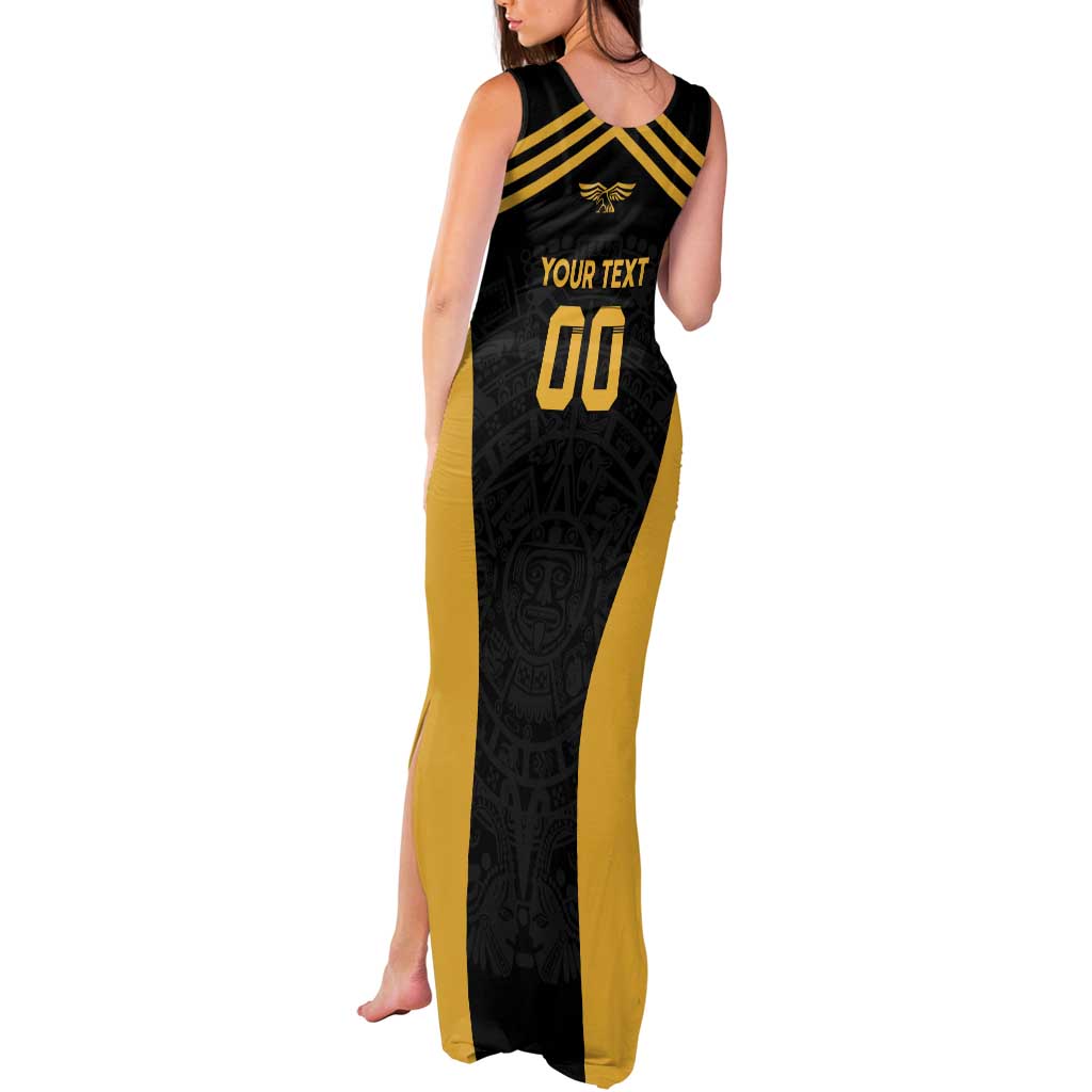 Custom Football 2025 Mexico Tank Maxi Dress Special Gold Edition