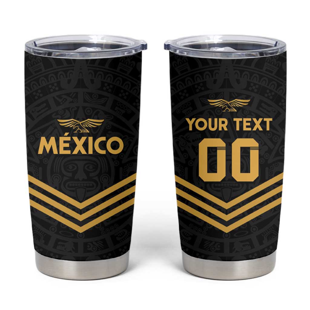 Custom Football 2025 Mexico Tumbler Cup Special Gold Edition