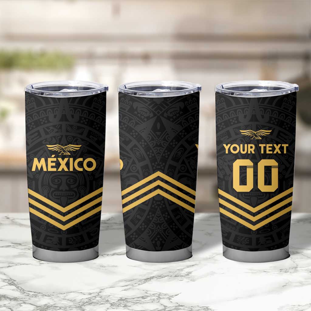 Custom Football 2025 Mexico Tumbler Cup Special Gold Edition