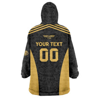 Custom Football 2025 Mexico Wearable Blanket Hoodie Special Gold Edition