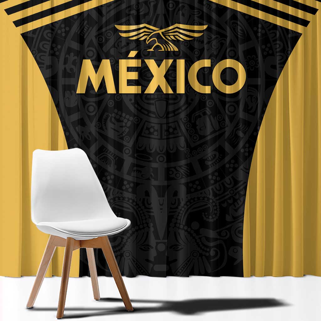 Football 2025 Mexico Window Curtain Special Gold Edition