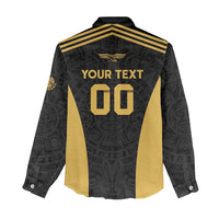 Custom Football 2025 Mexico Women Casual Shirt Special Gold Edition