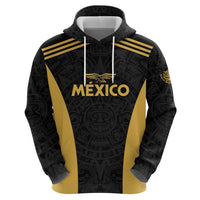 Custom Football 2025 Mexico Zip Hoodie Special Gold Edition