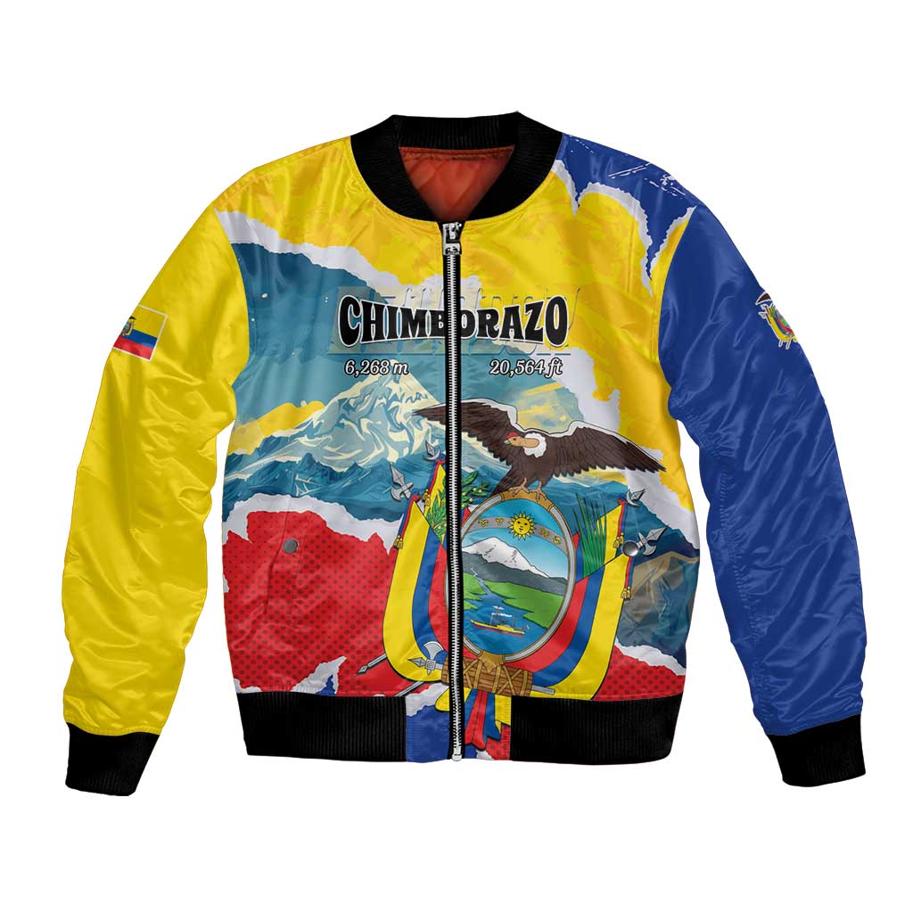 Personalized Ecuador Chimborazo Mountain Bomber Jacket La Sultana de Los Andes