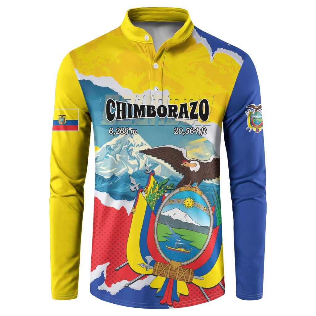 Personalized Ecuador Chimborazo Mountain Button Sweatshirt La Sultana de Los Andes