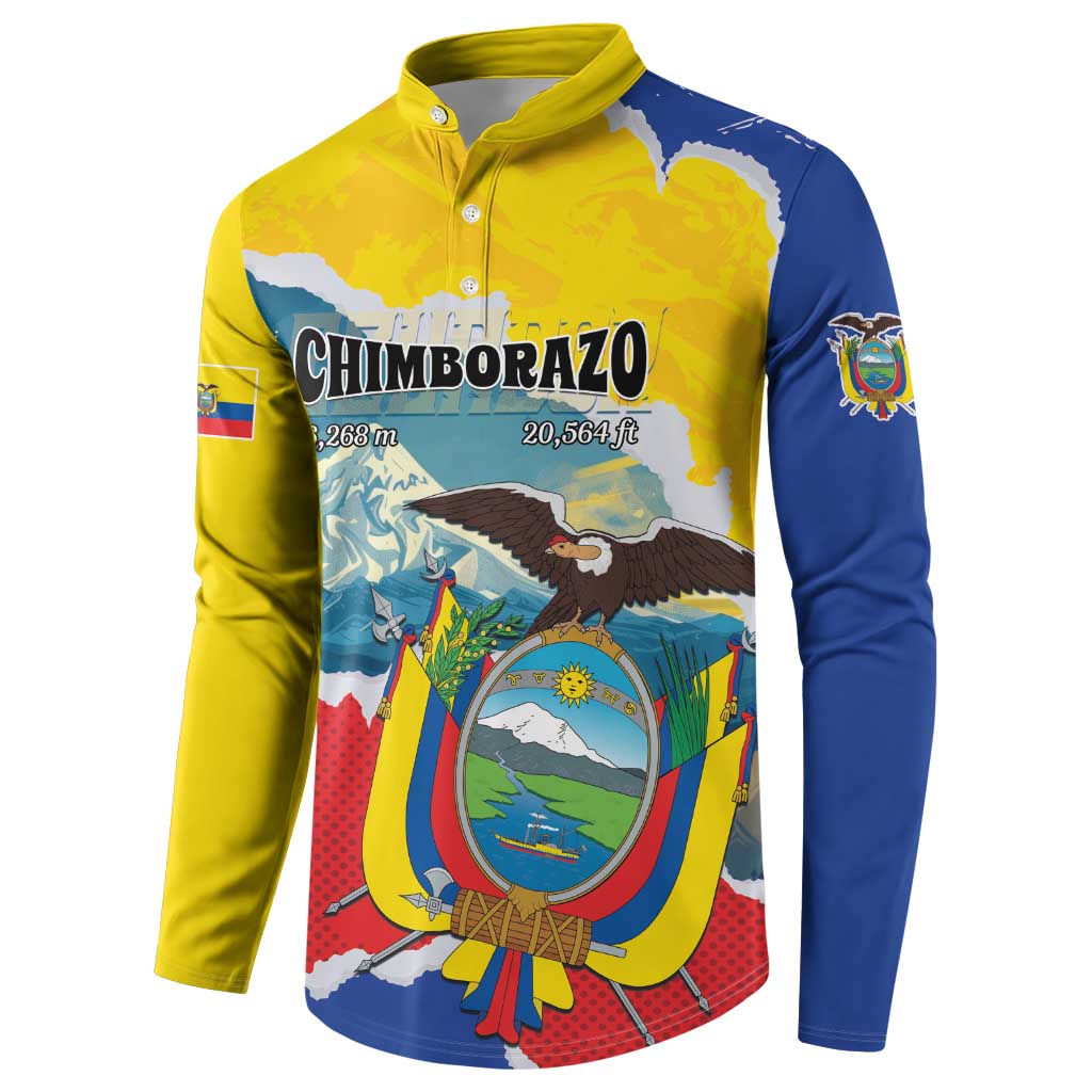 Personalized Ecuador Chimborazo Mountain Button Sweatshirt La Sultana de Los Andes