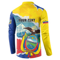 Personalized Ecuador Chimborazo Mountain Button Sweatshirt La Sultana de Los Andes