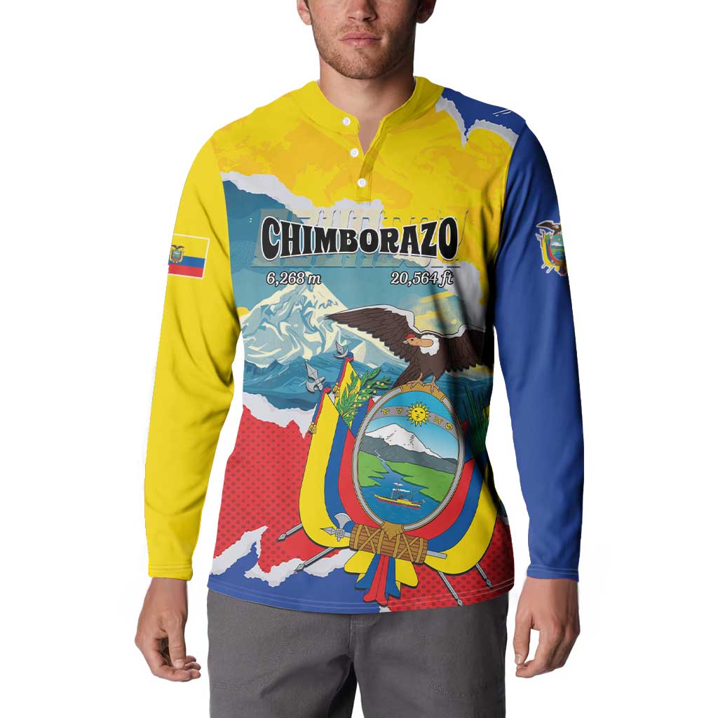 Personalized Ecuador Chimborazo Mountain Button Sweatshirt La Sultana de Los Andes