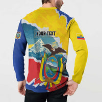 Personalized Ecuador Chimborazo Mountain Button Sweatshirt La Sultana de Los Andes