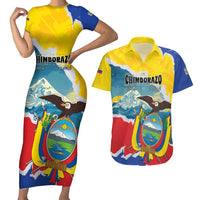 Personalized Ecuador Chimborazo Mountain Couples Matching Short Sleeve Bodycon Dress and Hawaiian Shirt La Sultana de Los Andes