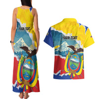 Personalized Ecuador Chimborazo Mountain Couples Matching Tank Maxi Dress and Hawaiian Shirt La Sultana de Los Andes