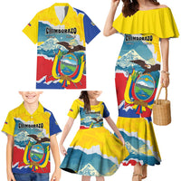 Personalized Ecuador Chimborazo Mountain Family Matching Mermaid Dress and Hawaiian Shirt La Sultana de Los Andes