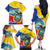 Personalized Ecuador Chimborazo Mountain Family Matching Off The Shoulder Long Sleeve Dress and Hawaiian Shirt La Sultana de Los Andes
