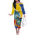 Personalized Ecuador Chimborazo Mountain Family Matching Off The Shoulder Long Sleeve Dress and Hawaiian Shirt La Sultana de Los Andes