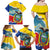 Personalized Ecuador Chimborazo Mountain Family Matching Off Shoulder Maxi Dress and Hawaiian Shirt La Sultana de Los Andes