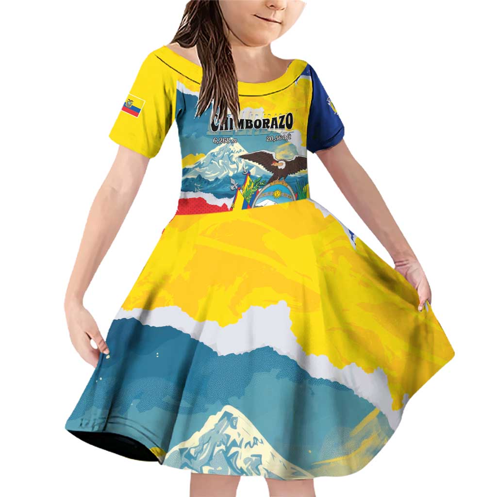 Personalized Ecuador Chimborazo Mountain Family Matching Off Shoulder Short Dress and Hawaiian Shirt La Sultana de Los Andes
