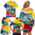 Personalized Ecuador Chimborazo Mountain Family Matching Off Shoulder Short Dress and Hawaiian Shirt La Sultana de Los Andes