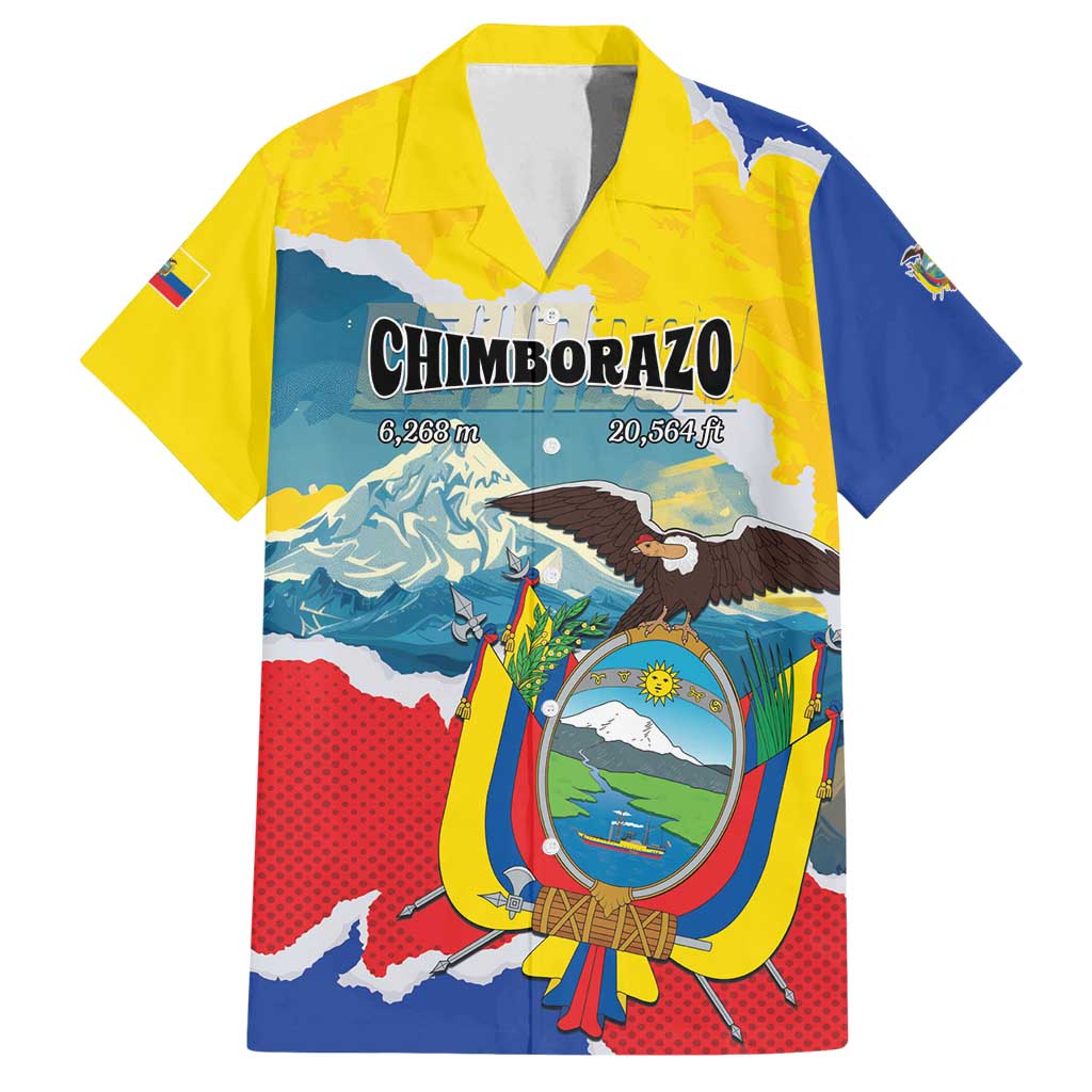 Personalized Ecuador Chimborazo Mountain Family Matching Off Shoulder Short Dress and Hawaiian Shirt La Sultana de Los Andes