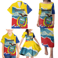 Personalized Ecuador Chimborazo Mountain Family Matching Puletasi and Hawaiian Shirt La Sultana de Los Andes