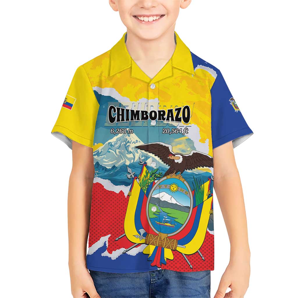 Personalized Ecuador Chimborazo Mountain Kid Hawaiian Shirt La Sultana de Los Andes