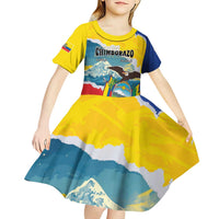 Personalized Ecuador Chimborazo Mountain Kid Short Sleeve Dress La Sultana de Los Andes