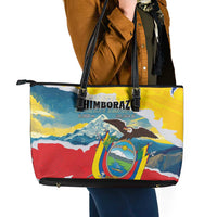 Ecuador Chimborazo Mountain Leather Tote Bag La Sultana de Los Andes