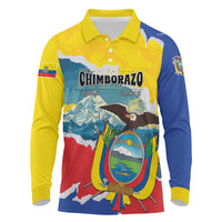 Personalized Ecuador Chimborazo Mountain Long Sleeve Polo Shirt La Sultana de Los Andes