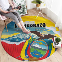 Ecuador Chimborazo Mountain Round Carpet La Sultana de Los Andes