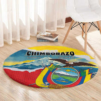 Ecuador Chimborazo Mountain Round Carpet La Sultana de Los Andes