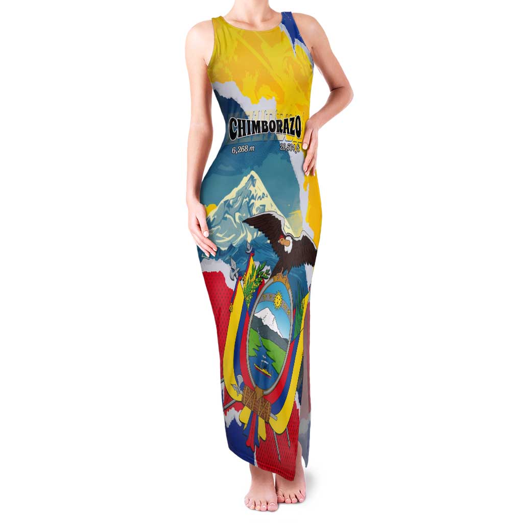 Personalized Ecuador Chimborazo Mountain Tank Maxi Dress La Sultana de Los Andes