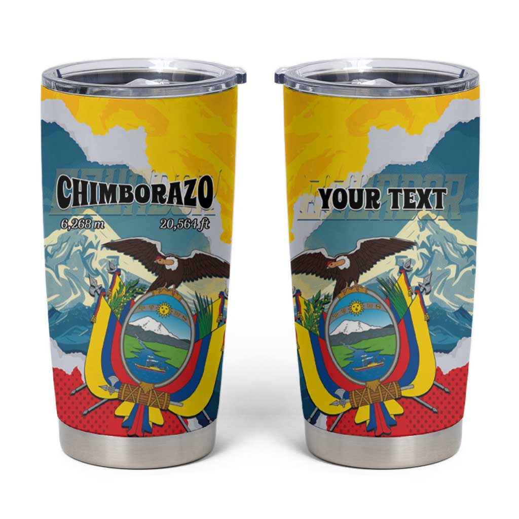 Personalized Ecuador Chimborazo Mountain Tumbler Cup La Sultana de Los Andes