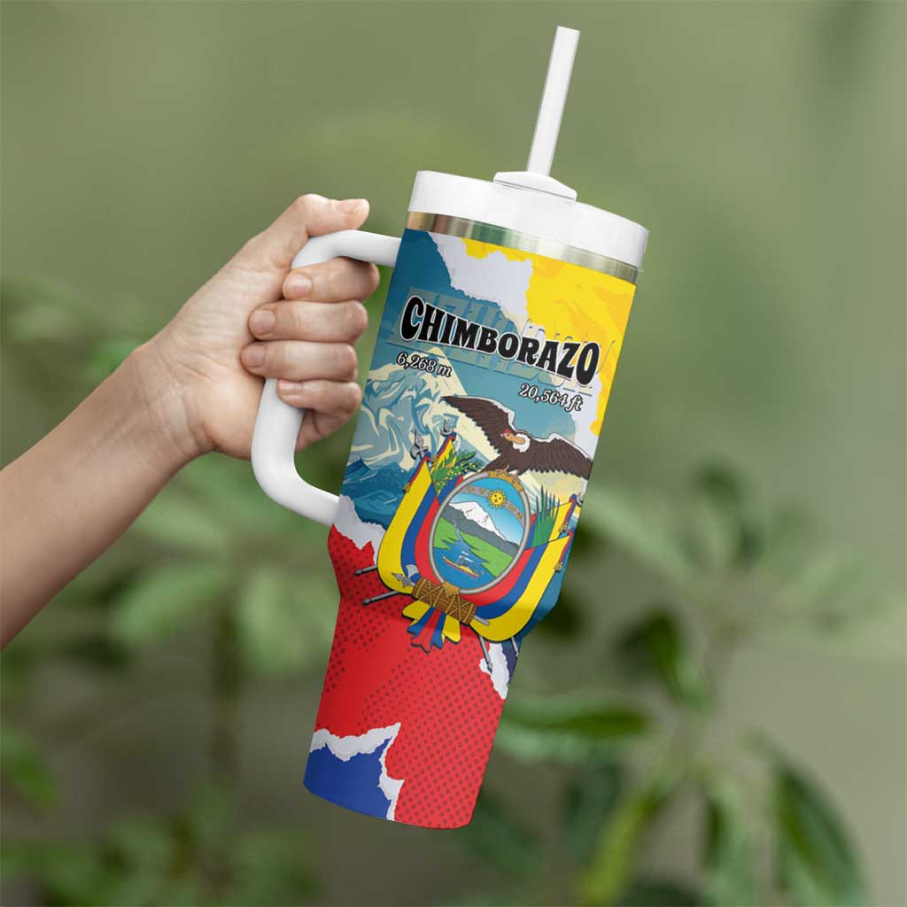 Personalized Ecuador Chimborazo Mountain Tumbler With Handle La Sultana de Los Andes