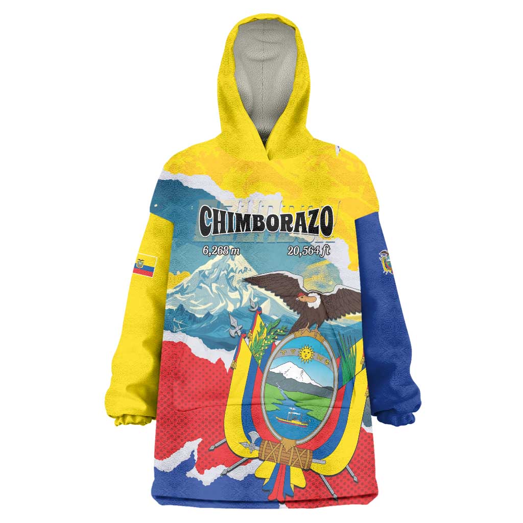 Personalized Ecuador Chimborazo Mountain Wearable Blanket Hoodie La Sultana de Los Andes
