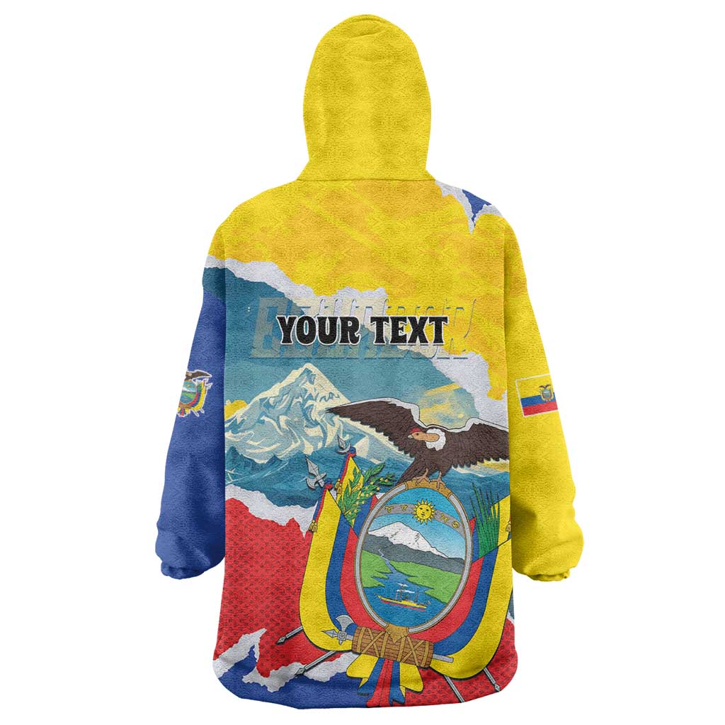 Personalized Ecuador Chimborazo Mountain Wearable Blanket Hoodie La Sultana de Los Andes