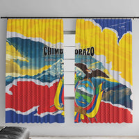 Ecuador Chimborazo Mountain Window Curtain La Sultana de Los Andes