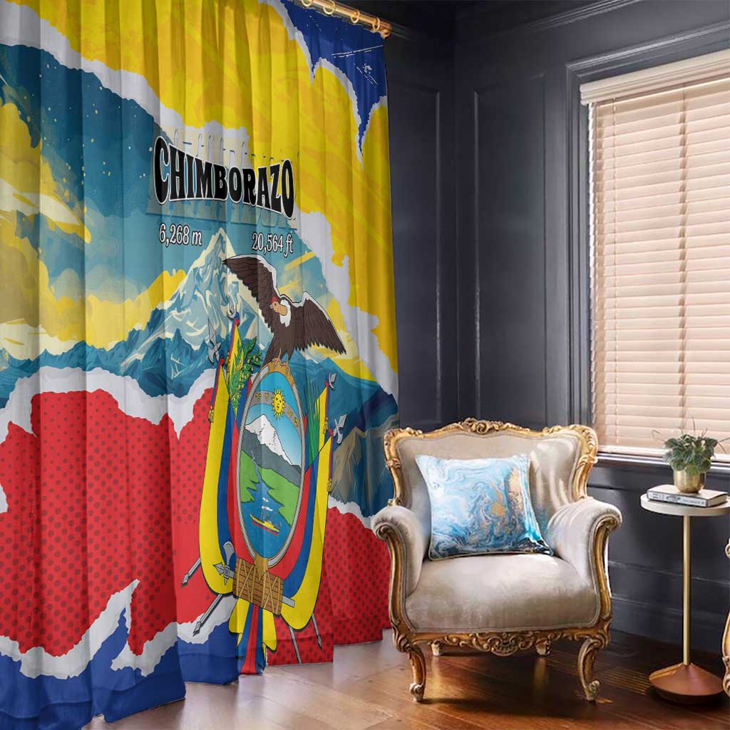 Ecuador Chimborazo Mountain Window Curtain La Sultana de Los Andes