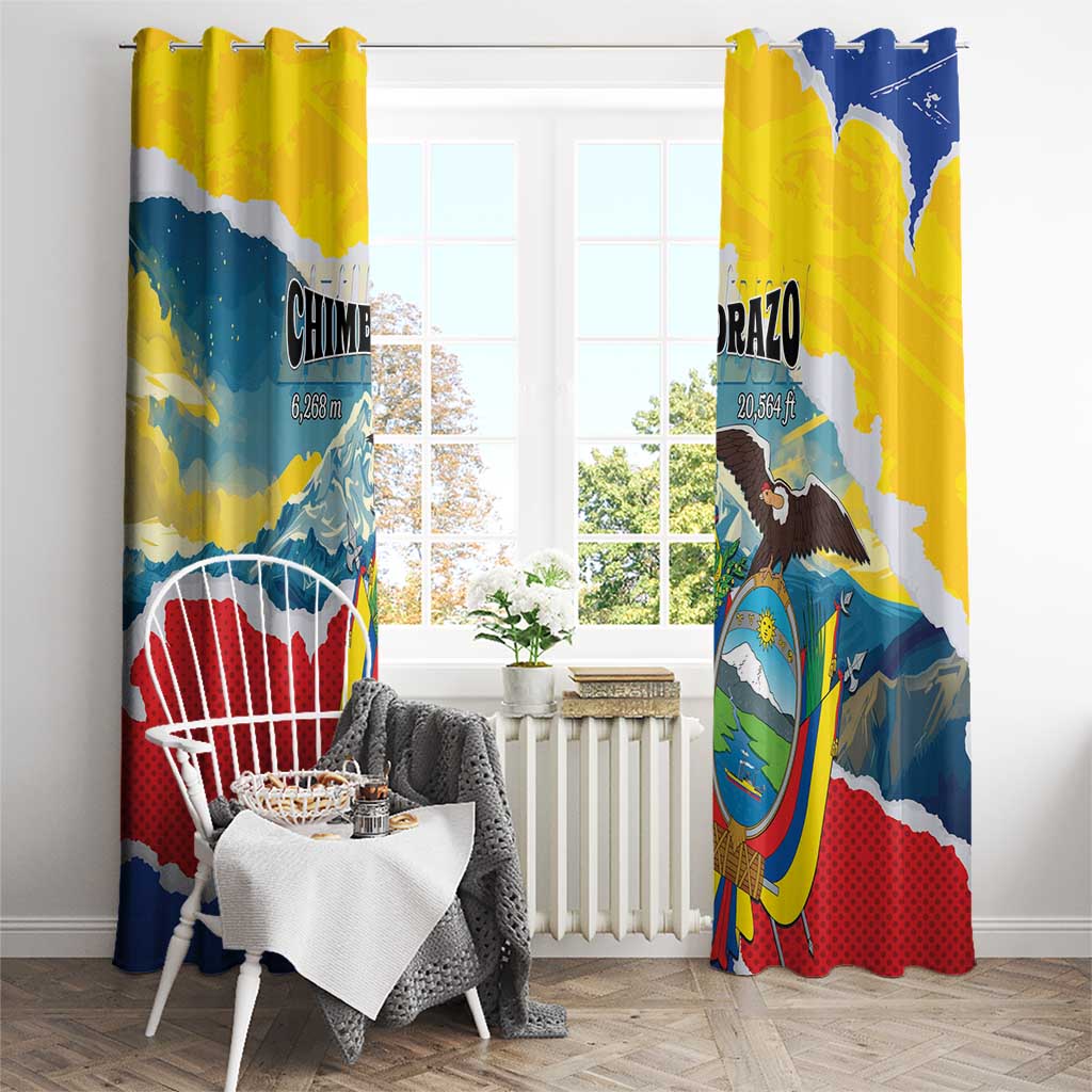 Ecuador Chimborazo Mountain Window Curtain La Sultana de Los Andes