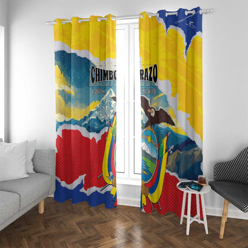 Ecuador Chimborazo Mountain Window Curtain La Sultana de Los Andes
